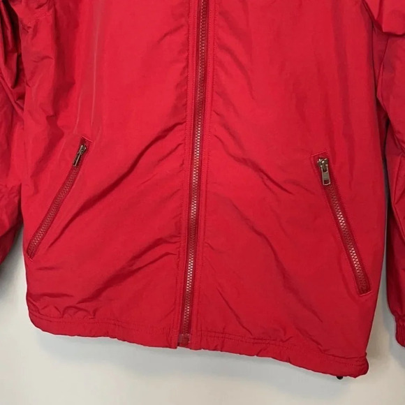 L.L. BEAN Red Warm Up Bomber Jacket Nylon Fleece Lined Preppy Granola Size S - Picture 4 of 15